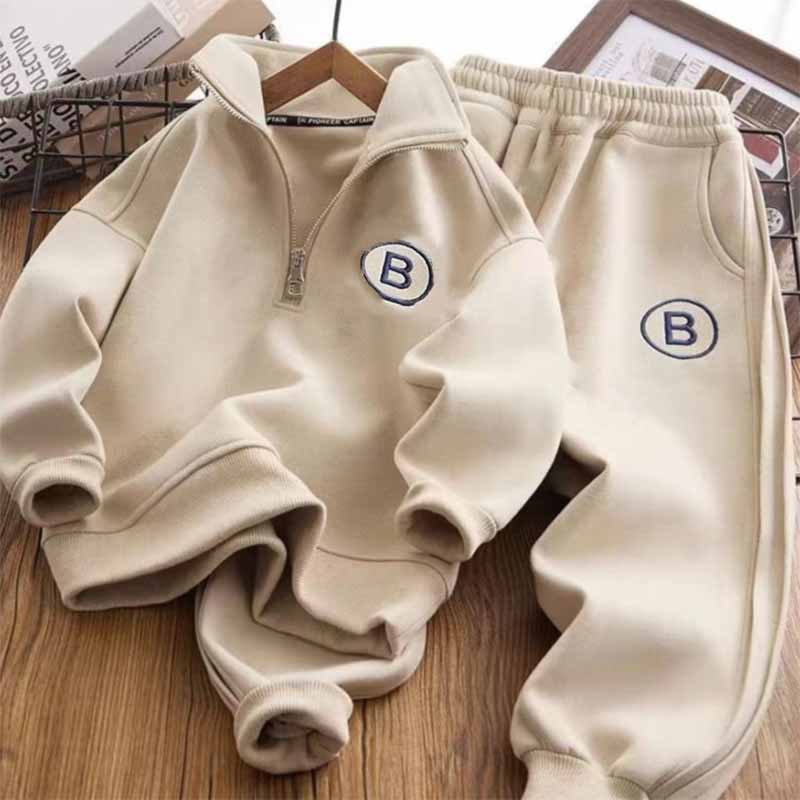 Running Gear For Kids - Children's Sweater Sports Sets Boys Stand-Up