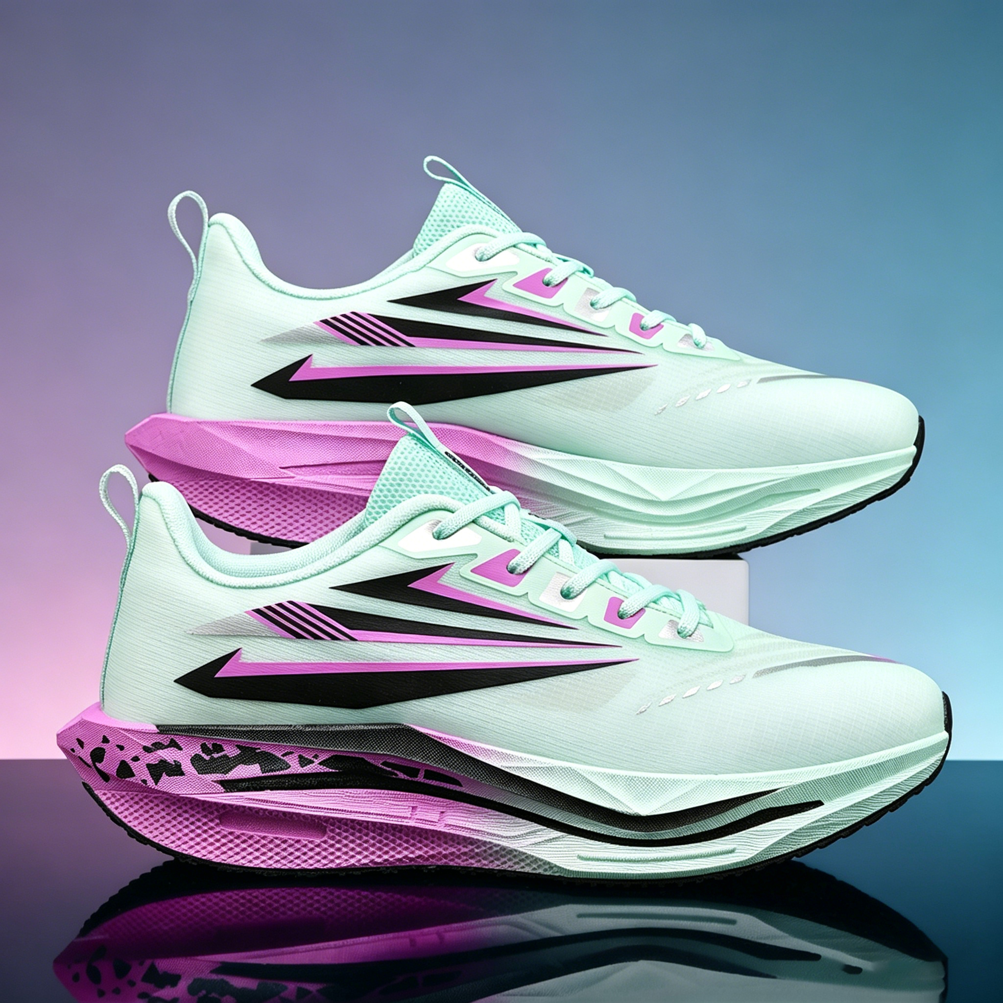 Running Shoe Carbon - Breathable mesh carbon board running shoes