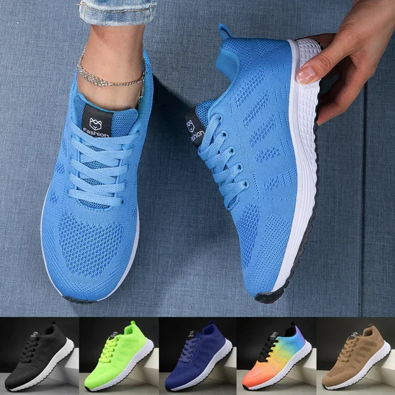 Running Gear Women - Women's Sneakers Breathable Knitted Mesh Comfortable