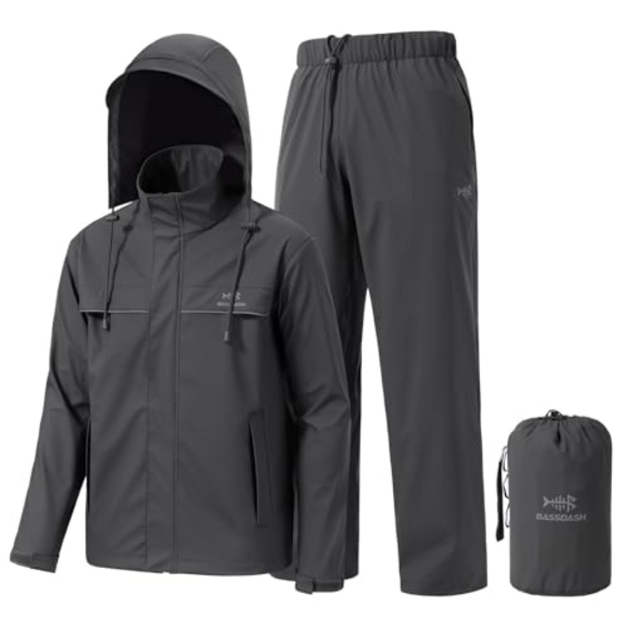 Running Gear For Rain - Men's Rain Suit Waterproof Breathable Durable