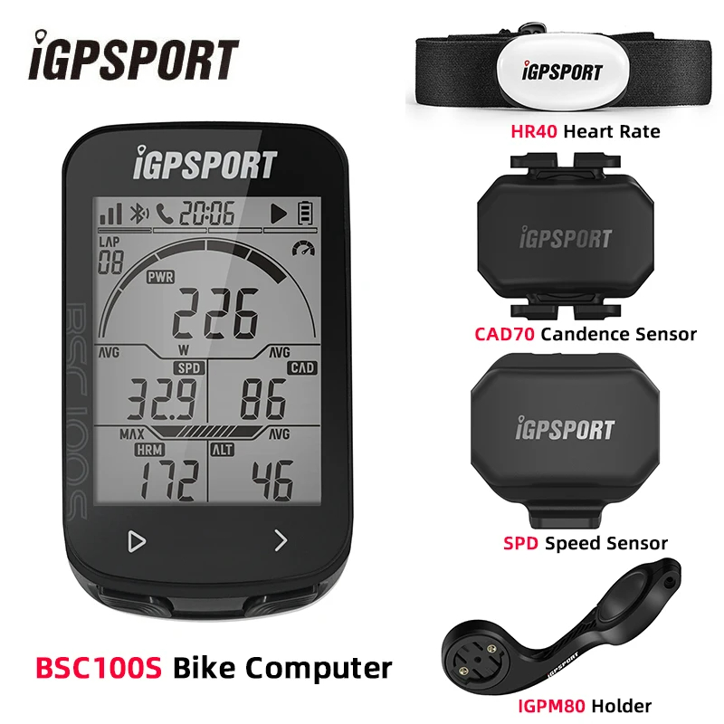 Heart Rate Strap Chest - iGPSPORT BSC100S Bike Computer 2.6 Inch