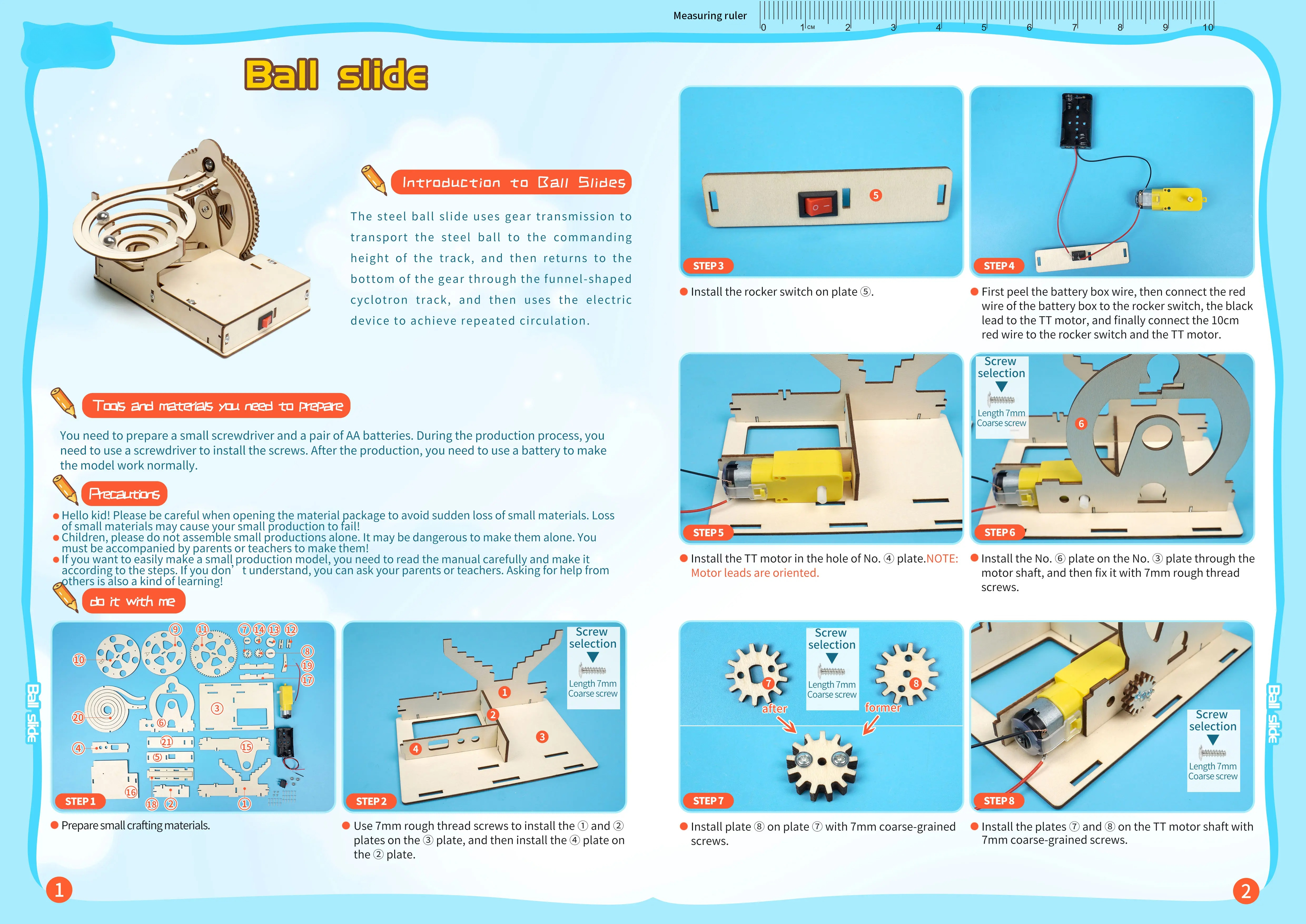 DIY Assemble Mechanical Marble - Running Gear For Kids ulasan dan harga