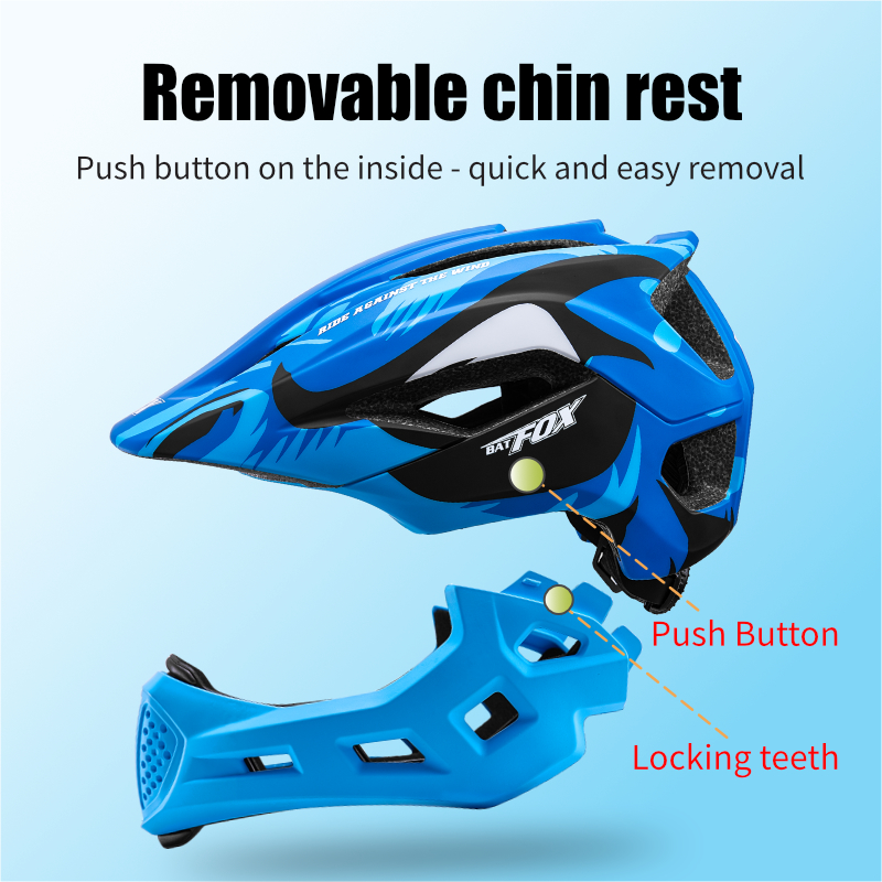 BATFOX Kids Full Face Bike Hel - Running Gear For Kids ulasan dan harga