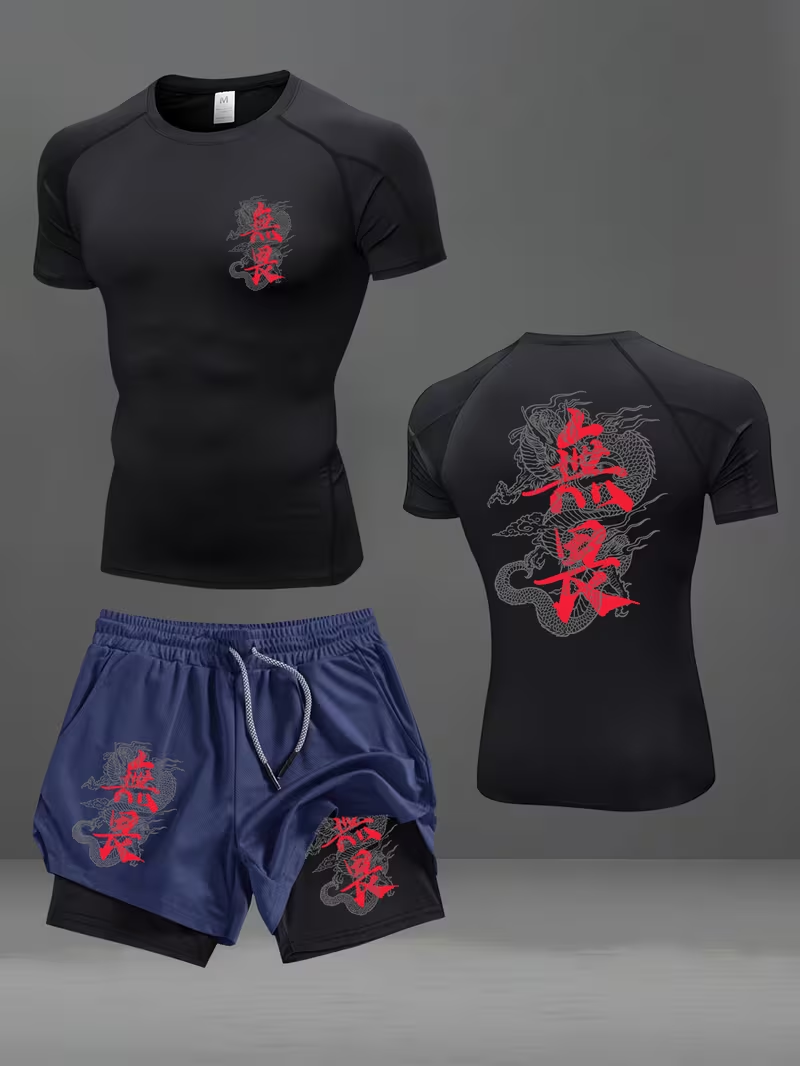 New men's slim fit suit quick  - Running Gear ulasan dan harga