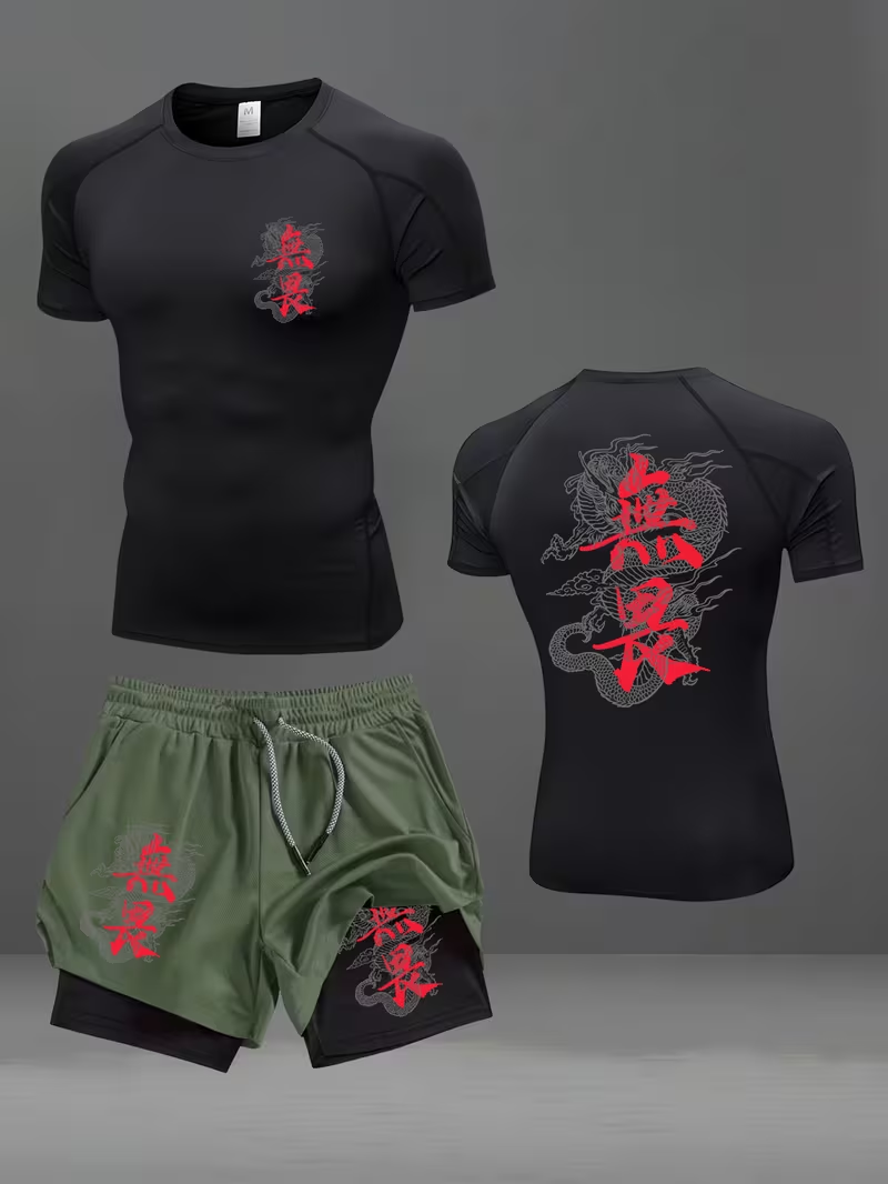 New men's slim fit suit quick  - Running Gear ulasan dan harga