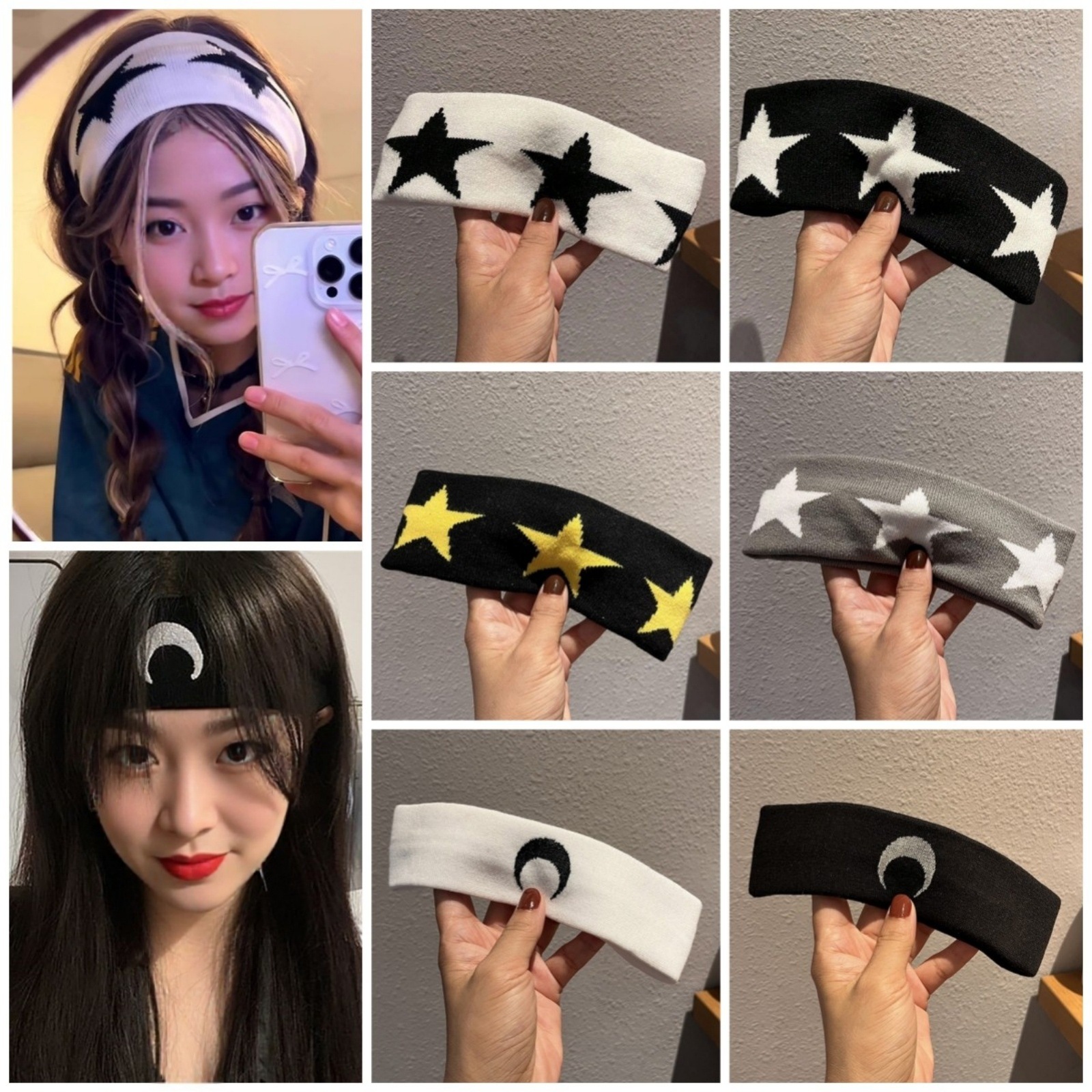 Personality star moon hair ban - Running Gear Winter ulasan dan harga