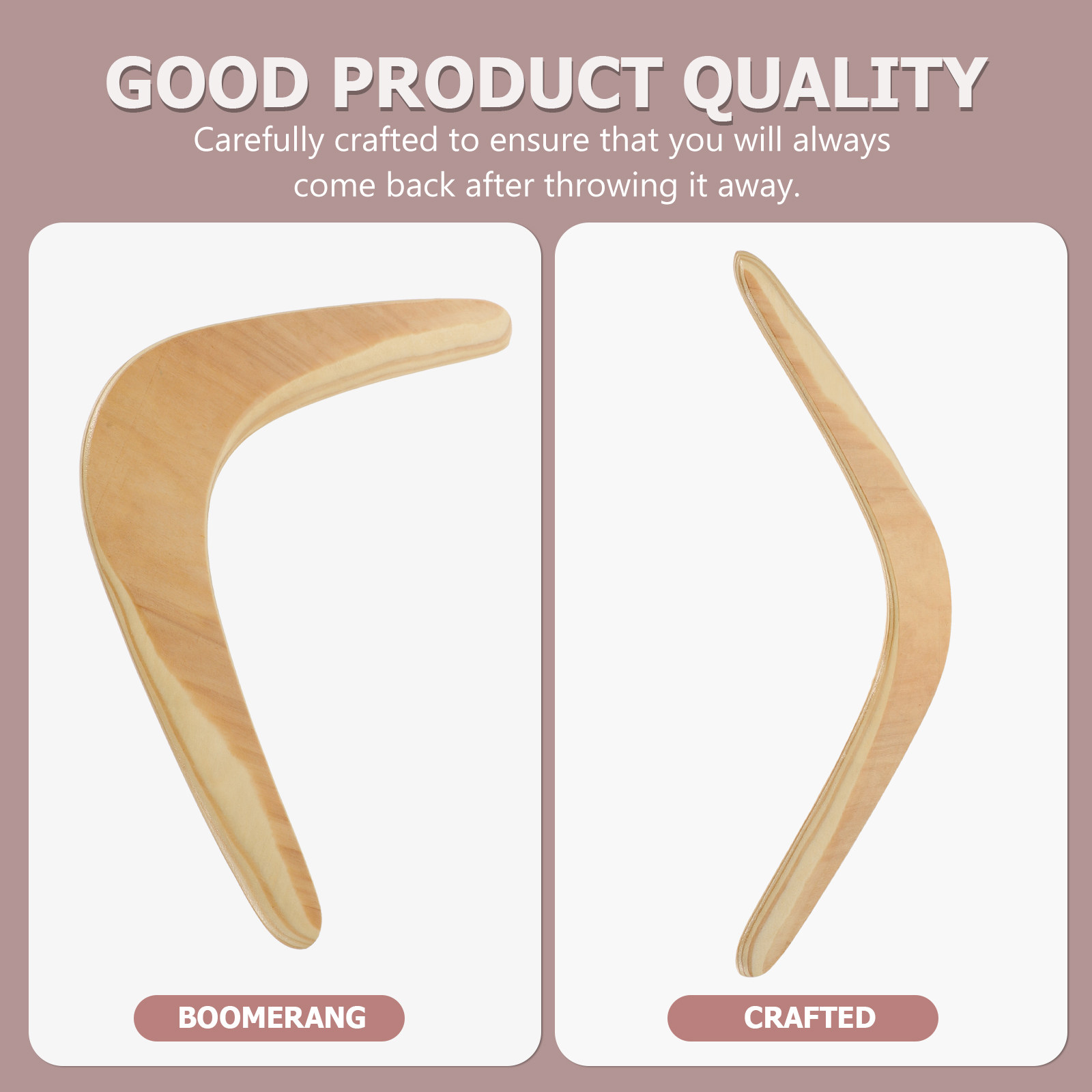 1Pcs Boomerang Wooden Outdoor  - Running Gear For Kids ulasan dan harga