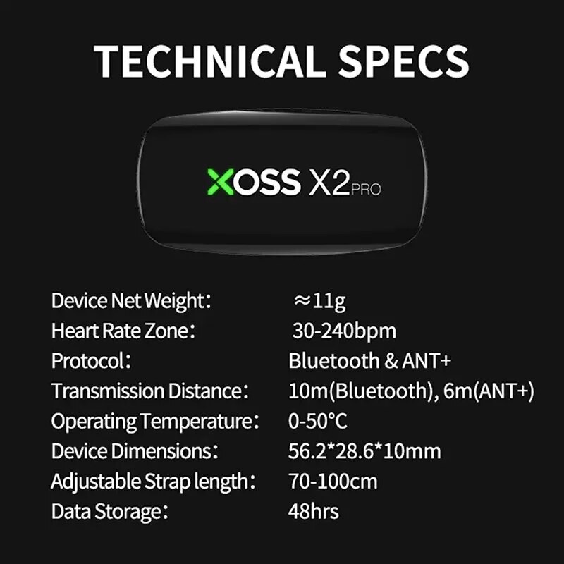 XOSS X2 Pro Chest Strap Heart  - Heart Rate Strap Chest ulasan dan harga
