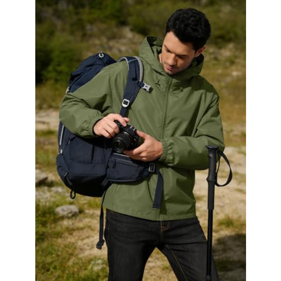 UIQUR Mens Rain Jacket Lightwe - Running Gear For Rain ulasan dan harga