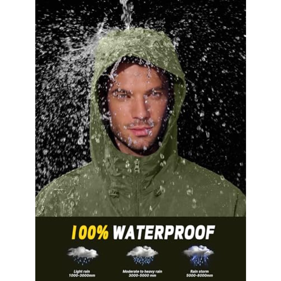 UIQUR Mens Rain Jacket Lightwe - Running Gear For Rain ulasan dan harga