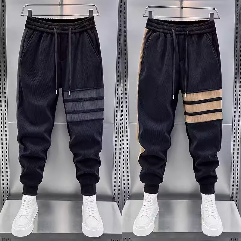 Trendy Men Black Joggers Autum - Running Gear Winter ulasan dan harga