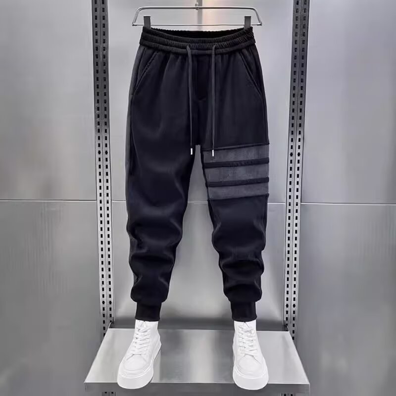 Trendy Men Black Joggers Autum - Running Gear Winter ulasan dan harga