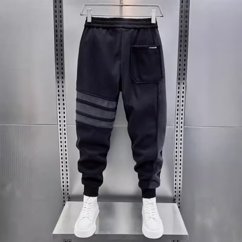 Trendy Men Black Joggers Autum - Running Gear Winter ulasan dan harga