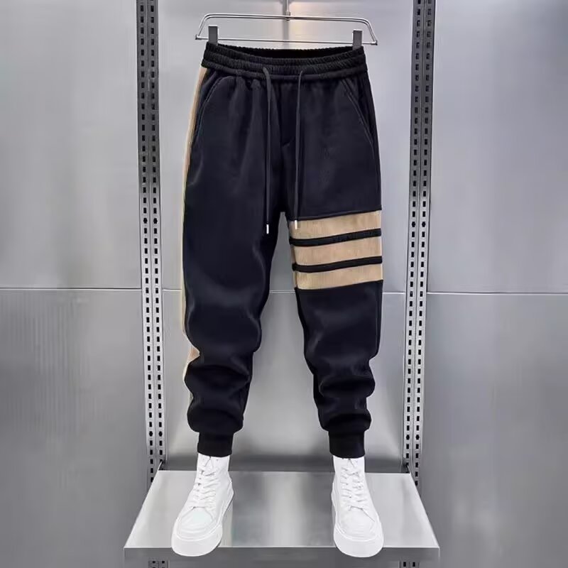 Trendy Men Black Joggers Autum - Running Gear Winter ulasan dan harga