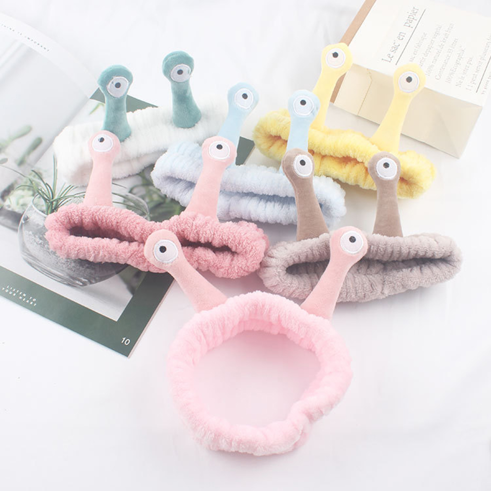 Cute Plush Snail Hairband Soft - Running Gear Winter ulasan dan harga