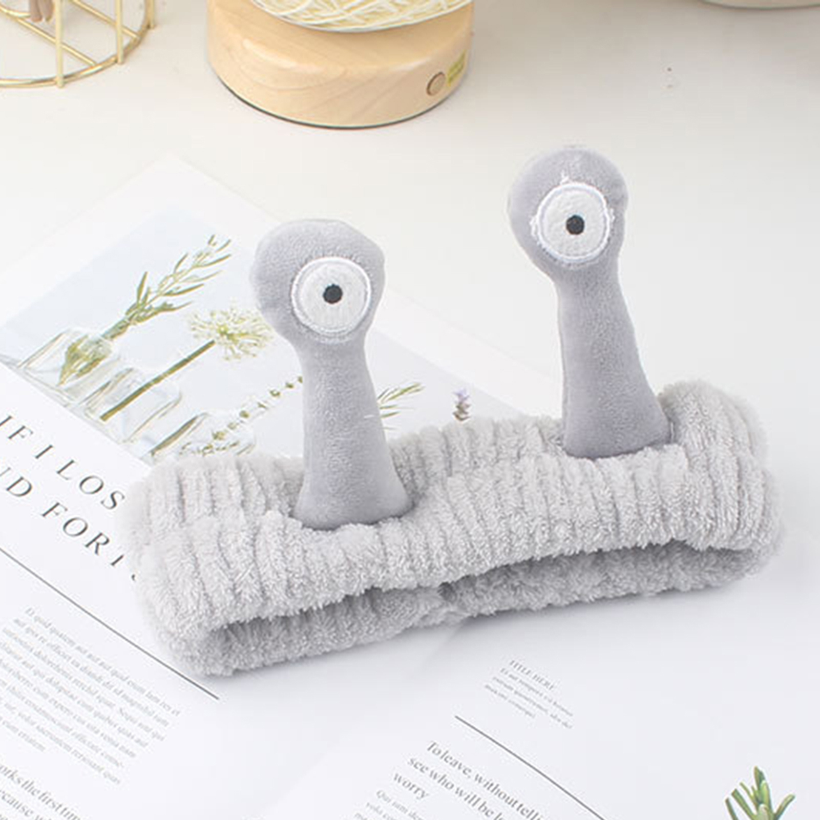 Cute Plush Snail Hairband Soft - Running Gear Winter ulasan dan harga