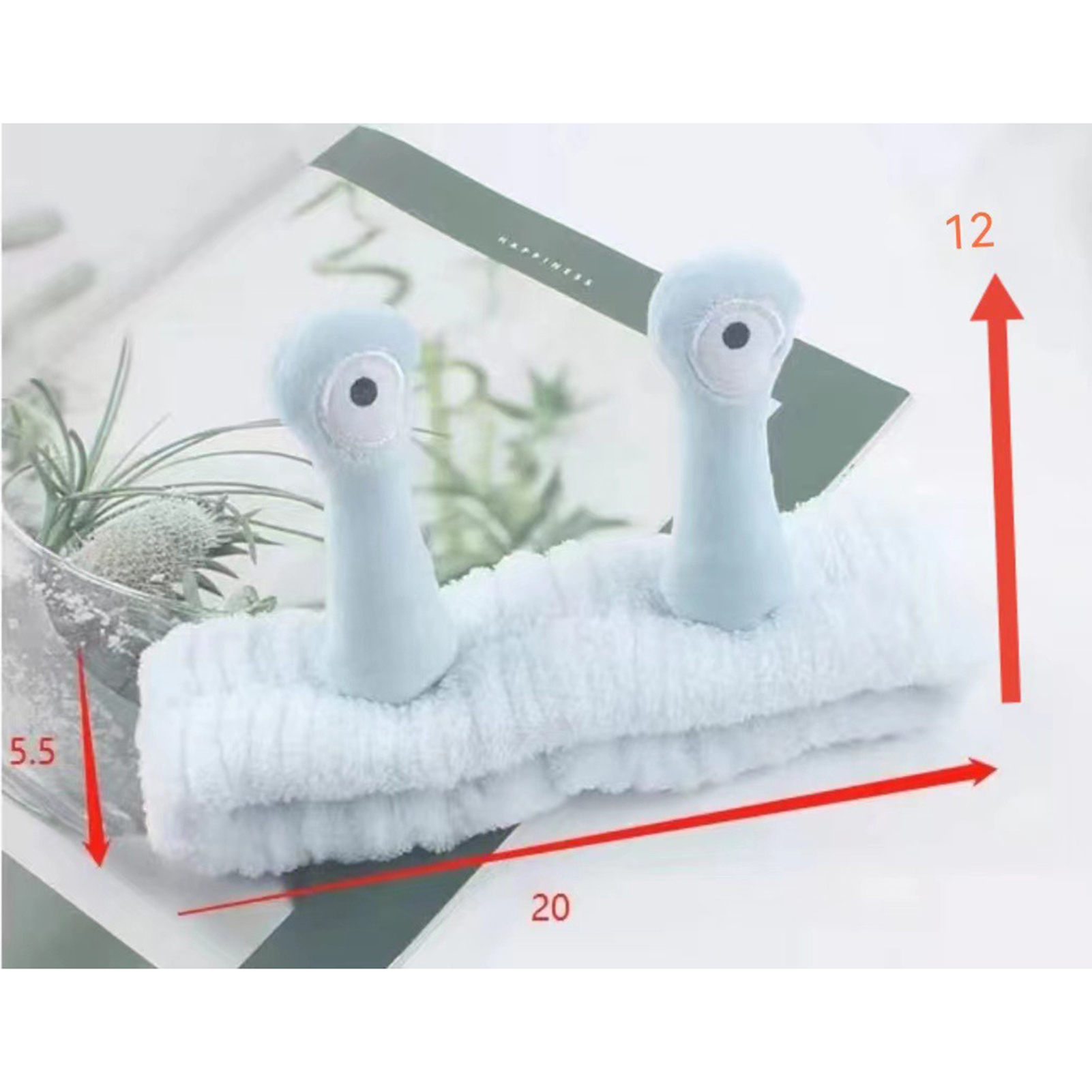 Cute Plush Snail Hairband Soft - Running Gear Winter ulasan dan harga