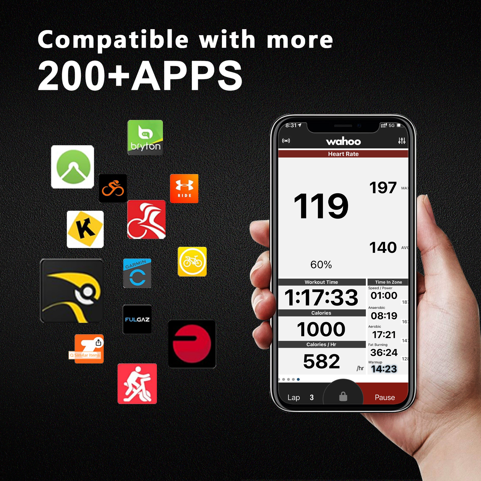 FITCENT Rechargeable 2 in 1 He - Heart Rate Strap Chest ulasan dan harga