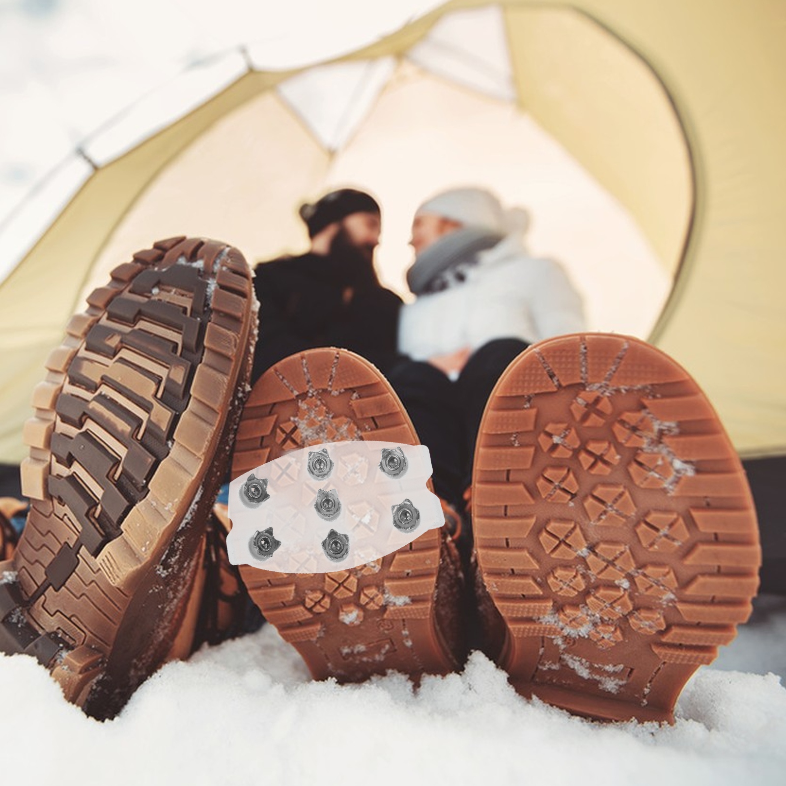 2Pairs Snow Crampons Shoe Ice  - Running Gear In Snow ulasan dan harga