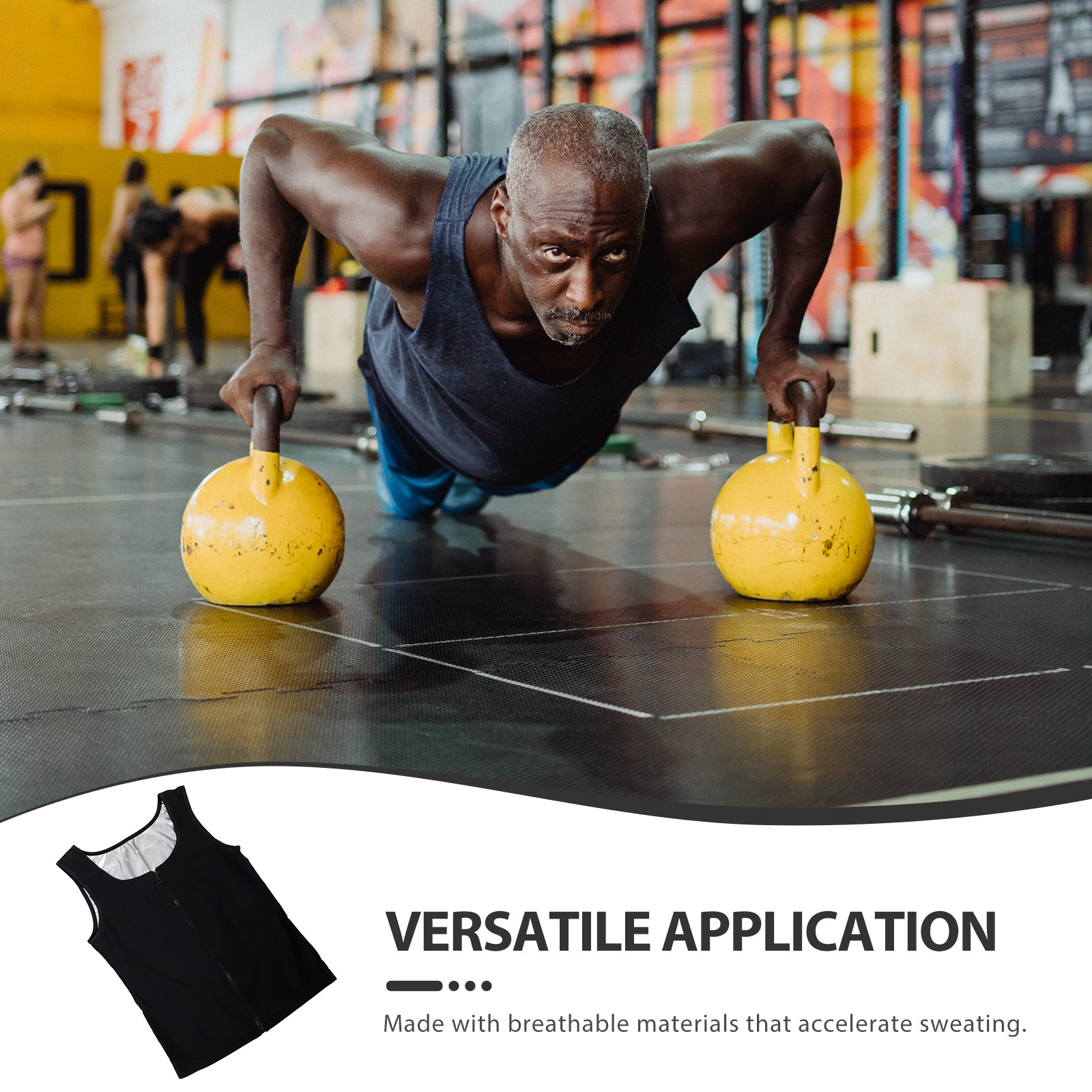 Mens Zip Up Sweat Vest Workout - Running Gear Tank ulasan dan harga